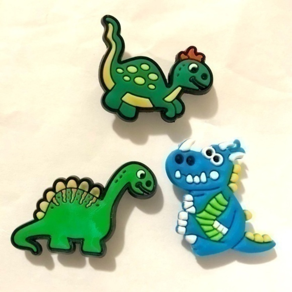 Set Of 3 Dinosaur Croc Charms